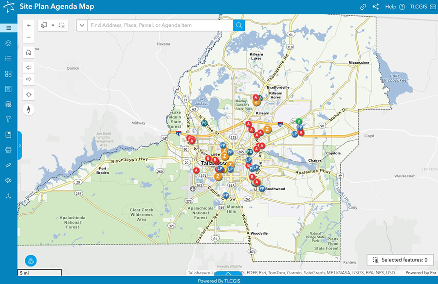 Map with dots